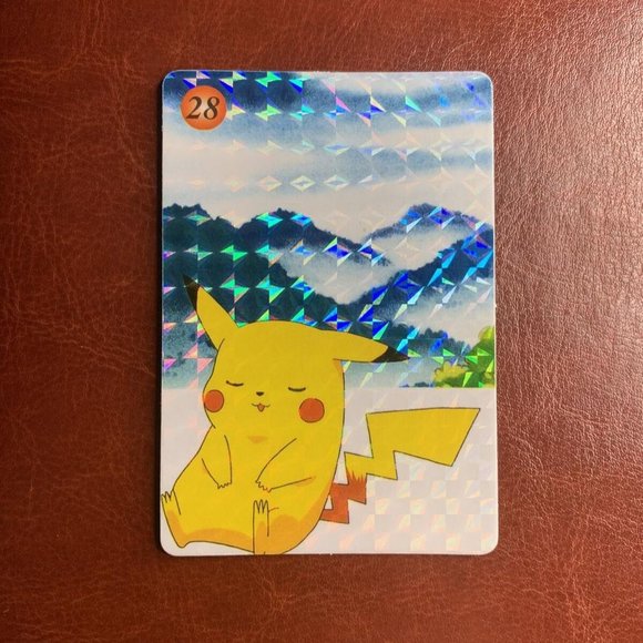 1998 Pokemon Pocket Monsters Bandai Carddass Vending Sticker Sleeping Pikachu